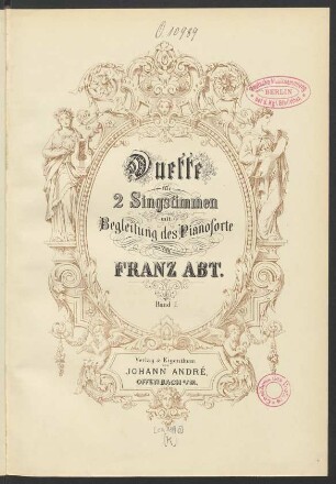 Bd. 1: Duette für 2 Singstimmen mit Begleitung des Pianoforte