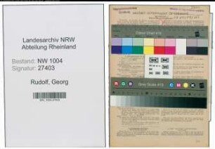Entnazifizierung Georg Rudolf , geb. 12.08.1900 (Beamter)