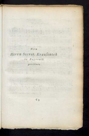 Dem Herrn Secret. Krauseneck in Bayreuth gewidmet