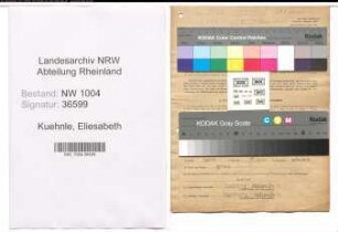 Entnazifizierung Eliesabeth Kuehnle , geb. 29.05.1914 (Filialleiterin)