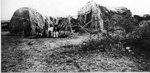 Pontoks von Großleuten der Herero.