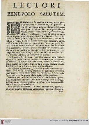 Lectori benevolo salutem