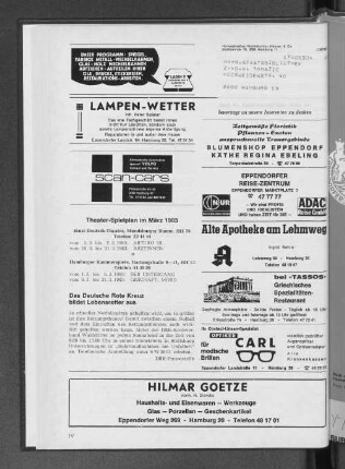 Theater-Spielplan im März 1983