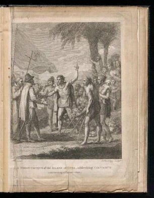 An Indian Cacique of the Island of Cuba, addressing Columbus concerning a future state.
