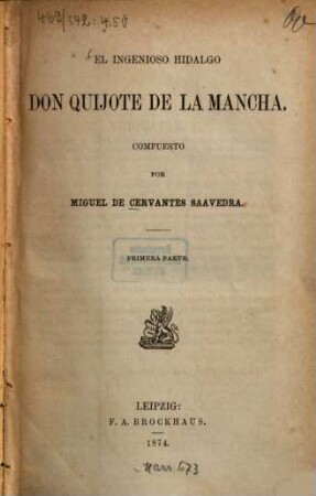 El ingenioso hidalgo Don Quijote de la Mancha, 1