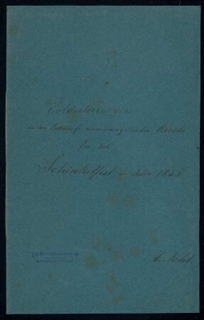 Romanische (evangelische) Kirche Schinkelwettbewerb 1856: Erläuterungsbericht