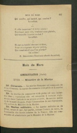 Mois de Mars