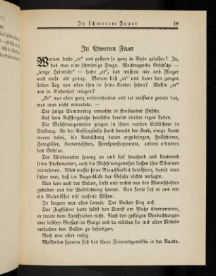 19, Im schweren Feuer