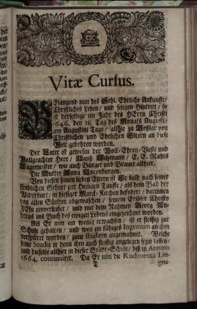 Vitæ Cursus
