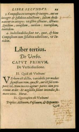 Liber tertius. De Verbo.