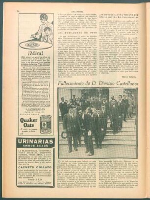Fallecimiento de D. Dionísio Castellanos