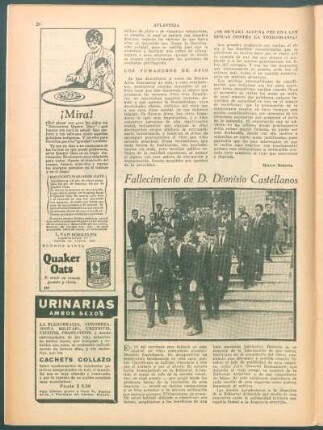 Fallecimiento de D. Dionísio Castellanos