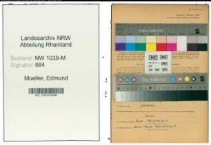 Entnazifizierung Edmund Mueller , geb. 30.01.1921 ()