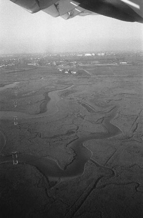 Beim Anflug auf Venedig