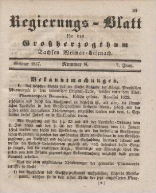 Nr. 8 : 07. Juni 1837