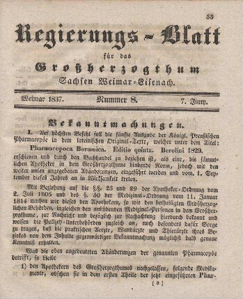 Nr. 8 : 07. Juni 1837