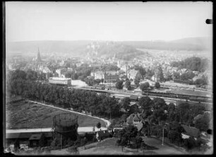 Heidenheim an der Brenz. Stadtansicht mit Schloss Hellenstein