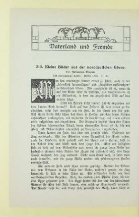 Vaterland und Fremde