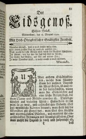 Eilftes Stück. Mittwochens, den 18. Merzens 1750.