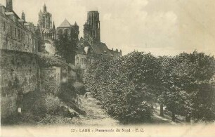 Erster Weltkrieg - Postkarten "Aus großer Zeit 1914/15". "Laon - Promenade du Nord - E. C."