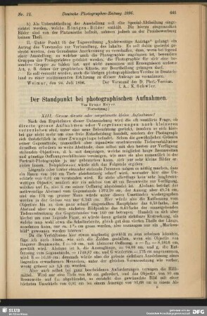 Der Standpunkt bei photographischen Aufnahmen