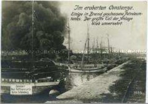 Hafen im von den Mittelmächten eroberten Constanza (Rumänien)