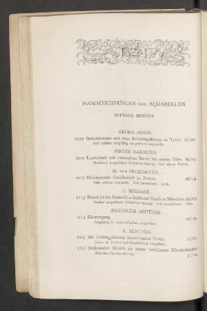 Handzeichnungen und Aquarellen