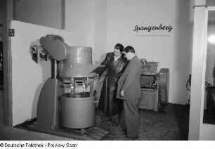 Messestand Spangenberg Maschinenfabrik Mannheim der Leipziger Frühjahrsmesse