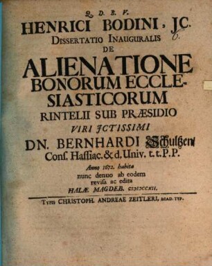 De alienatione bonorum ecclesiasticorum