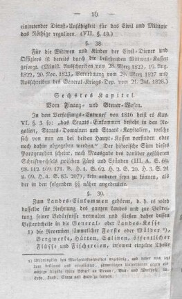 Sechstes Kapitel. Vom Finanz- und Steuer-Wesen.