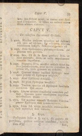 33-42, Caput V. De ministro Sacramenti Ordinis.