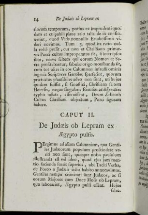 Caput II. De Judæis ob Lepram ex Ægypto pulsis.