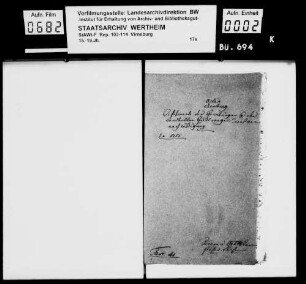 Anzeige der Heimbürgen der Grafschaft Virneburg gegen Michael Heyd, Landbote zu Virneburg, wegen Vernachlässigung seines Dienstes, auch Bittschrift der Witwe des Landvogtes Johann Nikolaus Burkhart wegen ihrer Versorgung.