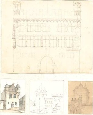 Lange, Ludwig; Lange - Archiv: V.2 Gotik vorw. Deutschland (Profanbauten) - Ansichten, Perspektive