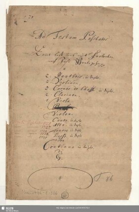Stimmensatz [Schreiber: Matthaei, A. T.; u.a.]