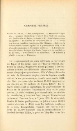 Chapitre premier. Guerre de l'opium. - ...