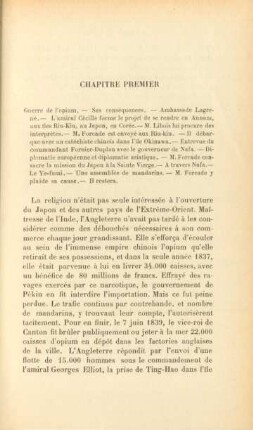 Chapitre premier. Guerre de l'opium. - ...