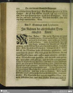 Am IV. Sonntage nach Epiphaniae