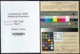 Entnazifizierung Franz Hoehn , geb. 17.10.1892 (Maurer)