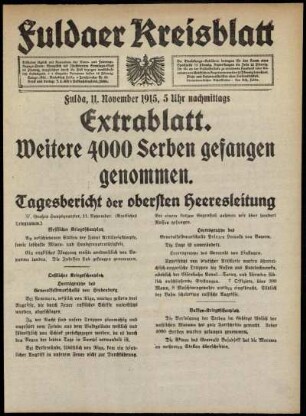Ausgabe vom Donnerstag, den 11. November 1915.