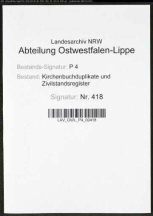 Kirchenbuchduplikat der evangelischen Gemeinde Volmarstein, Ennepe-Ruhr-Kreis (GHT 1864-1874). (Gemeinde: Evangelische Gemeinde)