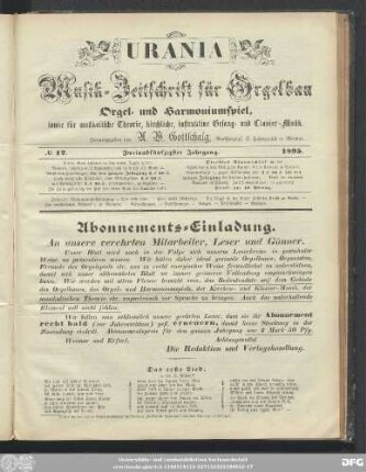 No. 12. Zweiundfünfzigster Jahrgang. 1895.