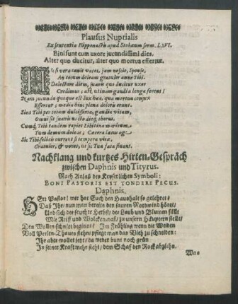 Plausus Nuptialis Ex sententia Hipponactis apud Stobaeum serm. LXVI.