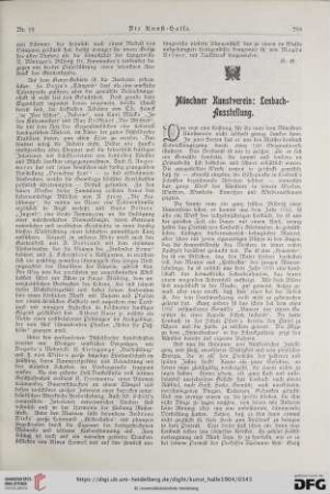 9: Münchner Kunstverein: Lenbach-Ausstellung