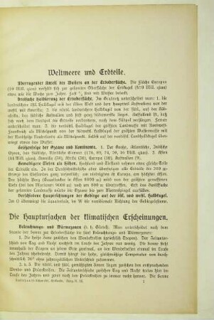 Weltmeere und Erdteile