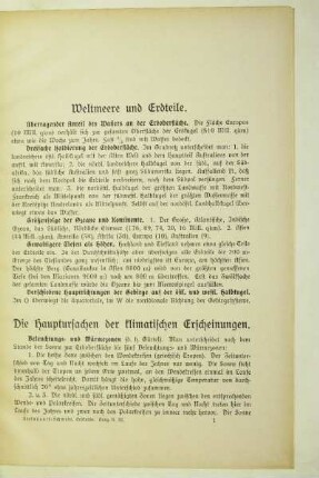 Weltmeere und Erdteile