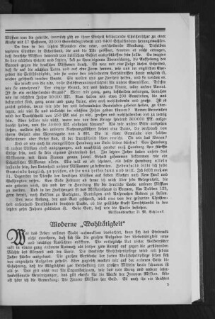 Moderne "Wohltätigkeit"