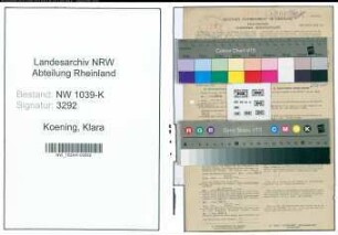 Entnazifizierung Klara Koening , geb. 03.05.1894 (Lehrerin)