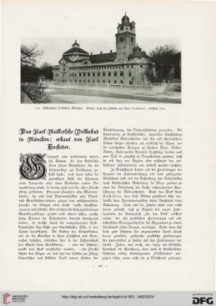 Das Karl Müllersche Volksbad in München; erbaut von Karl Hocheder