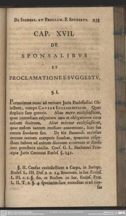 Cap. XVII. De Sponsalibus Et Proclamatione E Suggestu